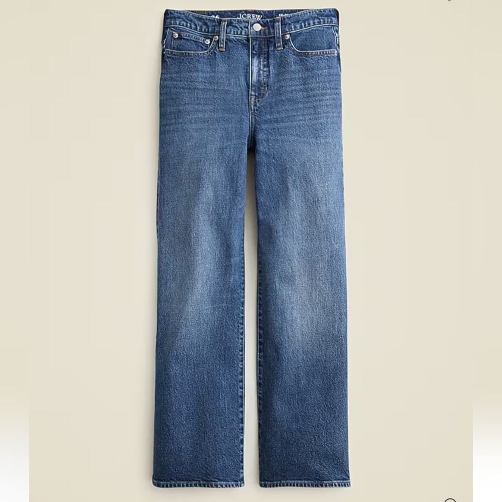 NWT J.Crew High Rise Slim Wide Jeans